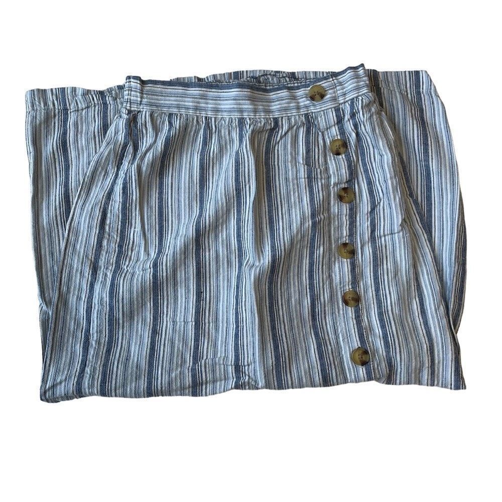 Aeropostale Stripped Linen Blend Skirt - Women’s XS